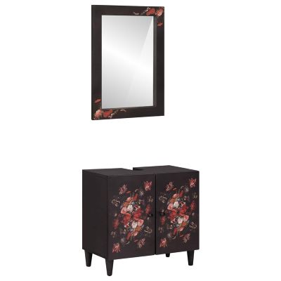 vidaXL Set kabinetov do kúpeľne Nástenný 2 pcs Masívne mango drevo