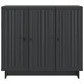vidaXL Servírovacia skriňa Čierna 89 x 34,5 x 80 cm Kompozitné drevo