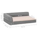 vidaXL Ergonomický matrac pre psa 90x64 cm ľanový vzhľad flís šedý