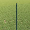 vidaXL Hexagonálny plot s stĺpom 25 x 1 m PVC potiahnutá oceľ Zelená