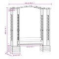 vidaXL Záhradná pergola s lavičkou a kvetináčmi impregnovaný masív