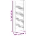vidaXL Dvierka skriniek Louvred Design 4 ks Biela 69x29,5 cm