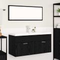 vidaXL Kúpeľňová skriňa Čierny dub 100 x 38,5 x 46 cm Kompozitné drevo