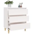 vidaXL Komoda biela 60x35x70 cm spracované drevo