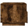 vidaXL Konferenčný stolík s LED svetlami dymový dub 50x49x40 cm
