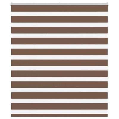vidaXL Zebra roleta hnedá 125x150 cm šírka látky 120,9cm polyester
