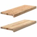 vidaXL Okenný parapet 2 ks 70x30x2 cm neošetrený dubový masív