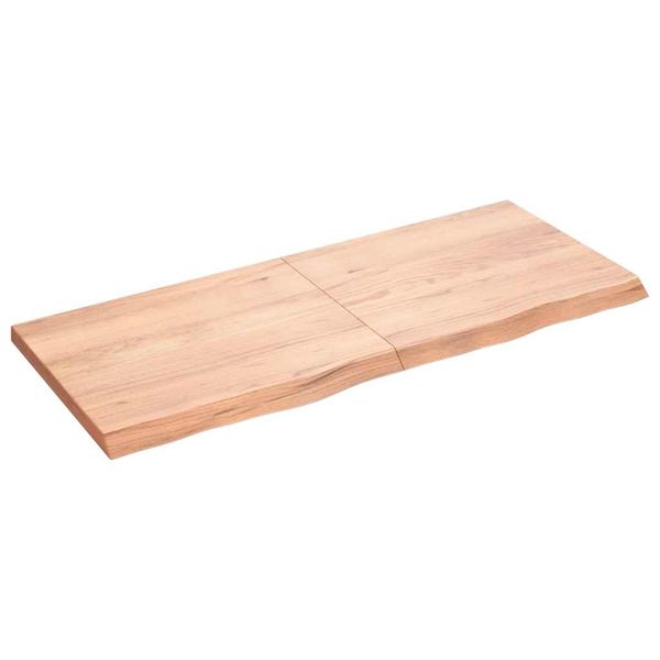 vidaXL Stolová doska bledohnedá 120x50x(2-4) cm ošetrený masívny dub