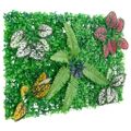 vidaXL Umelý plot z rastlín 6 ks zelený 40x60 cm