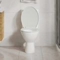vidaXL WC sedadlo, pomalé sklápanie, biele, oválne