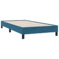 vidaXL Posteľný rám boxsping s matracom tmavomodrý 90x210 cm zamat