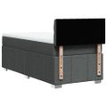 vidaXL Posteľný rám boxsping s matracom tmavosivý 80x200 cm látka