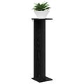 vidaXL Stojan na rastliny Čierny dub 25 x 25,5 x 100,5 cm