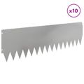 vidaXL Obrubník trávnika 10 ks 103 x 30 cm Oceľ Strieborná