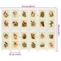 vidaXL Romdivider Panel Biela 212 x 165 cm MDF