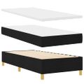 vidaXL Posteľ s pružinovým rámom s matracmi Čierna 100 x 200 cm látka