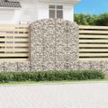 vidaXL Oblúkový gabionový kôš 200x50x220/240 cm pozinkované železo