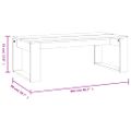vidaXL Konferenčný stolík dymový dub 102x50x35 cm kompozitné drevo