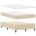 vidaXL Posteľ s pružinovým rámom s matracmi Krémová 120 x 190 cm látka
