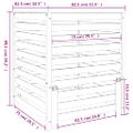 vidaXL Kompostér čierny 82,5x82,5x99,5 cm masívne borovicové drevo