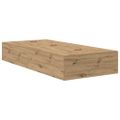 vidaXL Rám postele s úložným prostorem Remeselný dub 100 x 200 cm