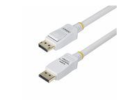StarTech 6ft White VESA Certified DisplayPort 1.2 Cable with Latches - Kábel DisplayPort - DisplayPort (M) s jazýčkom na DisplayPort (M) s jazýčkom - DisplayPort 1.2 - 1.8 m - neobsahuje halogén, pasívny, podpora 4K60Hz, podpora 1080p 240Hz, podpora 2K144Hz - biela