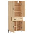 vidaXL Vysoká skrinka dub sonoma 69,5x34x180 cm spracované drevo