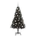 vidaXL Vianočný stromček Čierna 120 cm PVC