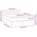 vidaXL Posteľný rám boxspring s matracom sivohned 140x200 cm látka