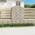 vidaXL Oblúkový gabionový kôš 150x50x220/240 cm pozinkované železo