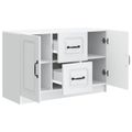 vidaXL Servírovacia skriňa Biela 89 x 34,5 x 57 cm Kompozitné drevo