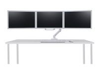 Upevňovací komponent (rukoväť, 3 otočné čapy, trojitý oblúk so závesmi) - pre 3 LCD displeje - biela - veľkosť obrazovky: až 24" - montáž na rameno - pre P/N: 45-475-216