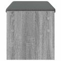 vidaXL Predsieňová lavica s vankúšom Sivý Sonoma 103 x 38 x 40 cm