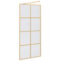 vidaXL Stena walk-in sprchy Zlatá 90 x 195 cm tvrdené sklo