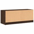 vidaXL TV skrinka so sklenenými dvierkami hnedý dub 102x37x42 cm