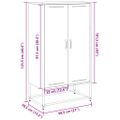 vidaXL Vysoká skrinka biela 68,5x38,5x123,5 cm oceľ
