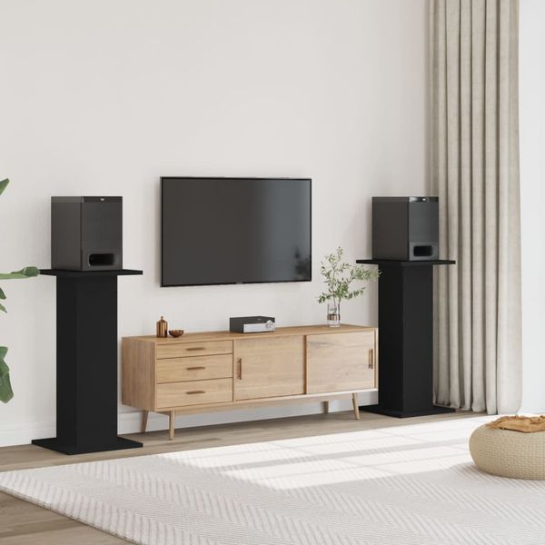 vidaXL Stojany na reproduktor 2 ks čierne 30x30x95 cm kompozitné drevo