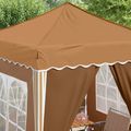 vidaXL Prístrešok na párty 195 x 195 x 245 cm Béžová Oxfordská látka