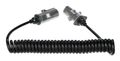 Propojovací spirálový kábel 7pin typ S TRAILER CABLE 12, kovová zástrčka, 24V, 3,5 m SIXTOL