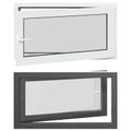 vidaXL Otočné a sklopné okno do suterénu RISOR 110 x 50 cm PVC a sklo