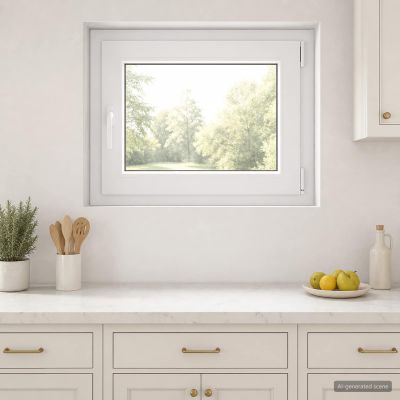 vidaXL Biele vnútorné farby okna v suteréne RISOR 75 x 55 cm