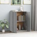 vidaXL Komoda sivý dub sonoma 60x30x75 cm spracované drevo