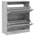 vidaXL Botník sivý sonoma 80x34x96,5 cm kompozitné drevo