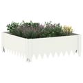 vidaXL Obrubník trávnika 4 ks 60 x 60 x 20 cm Oceľ Biela