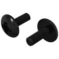vidaXL Objímkové skrutky 2 ks Čierna M4 x 10 mm Oceľ