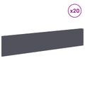 vidaXL Obrubník trávnika 20 ks 100 x 22 cm Oceľ Antracitová