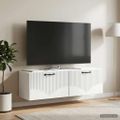 vidaXL Nástenná TV skrinka Biela 98 x 31 x 30 cm Kompozitné drevo