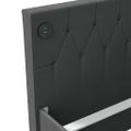 vidaXL Pohovka s matracom a USB tmavosivá zamatová 90x200 cm