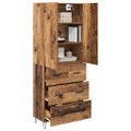 vidaXL Highboard 2 ks Staré drevo 69,5 x 34 x 180 cm Kompozitné drevo