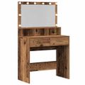 vidaXL Toaletný stolík Staré drevo 80 x 41 x 134,5 cm Kompozitné drevo